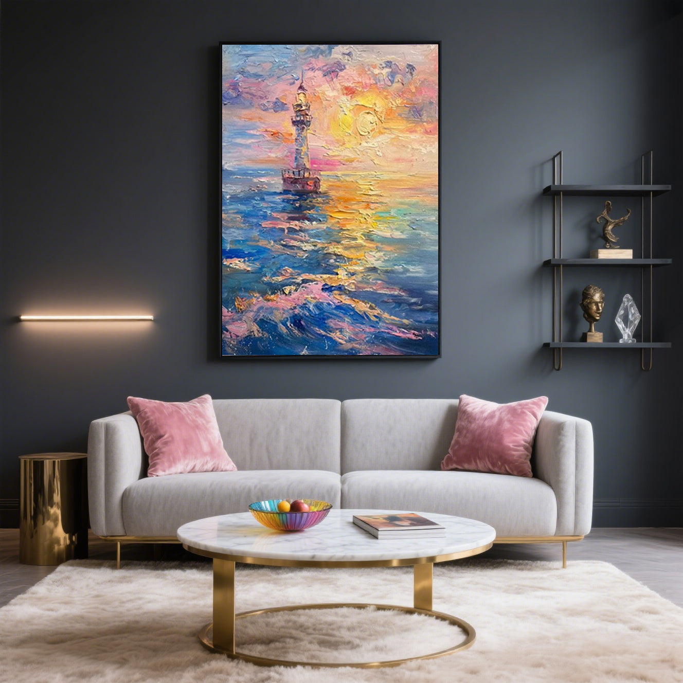Lighthouse in Blooming Sea