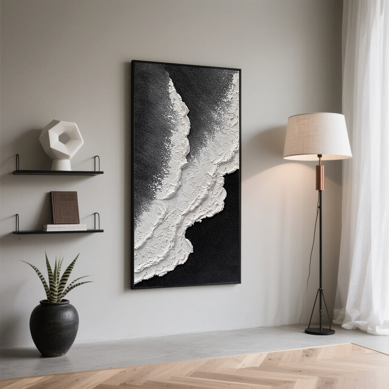 Ocean Waves Minimalist Art