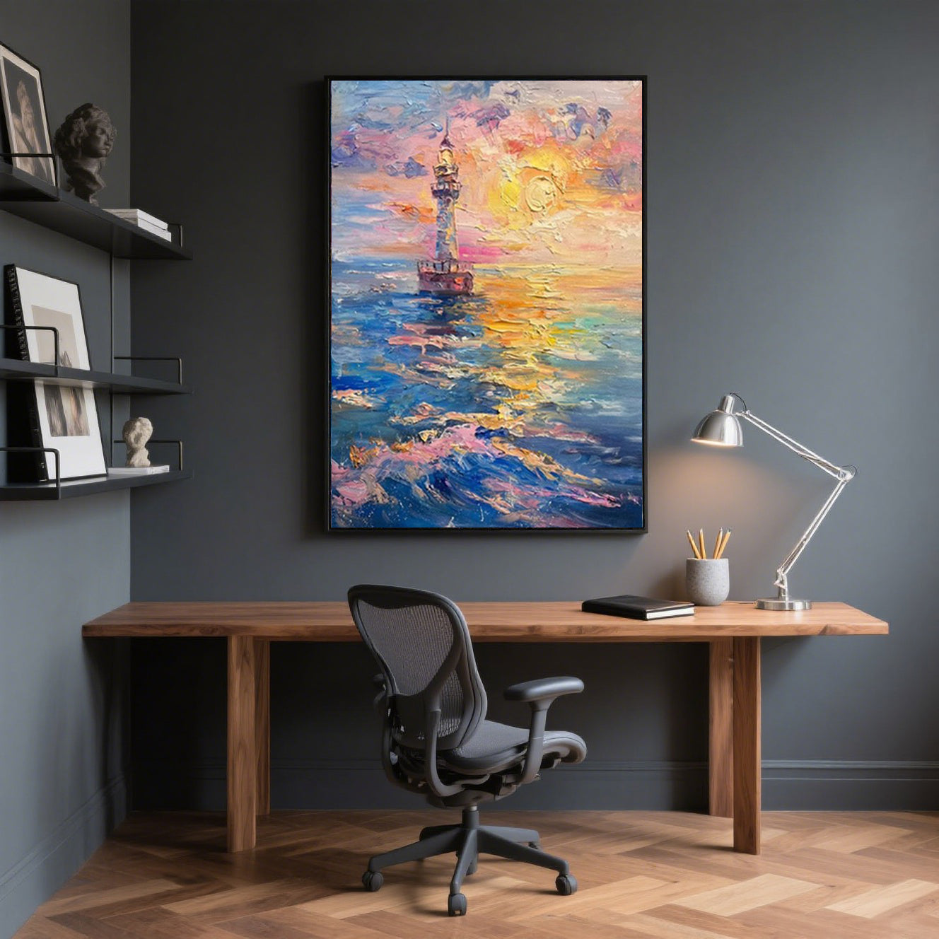 Lighthouse in Blooming Sea