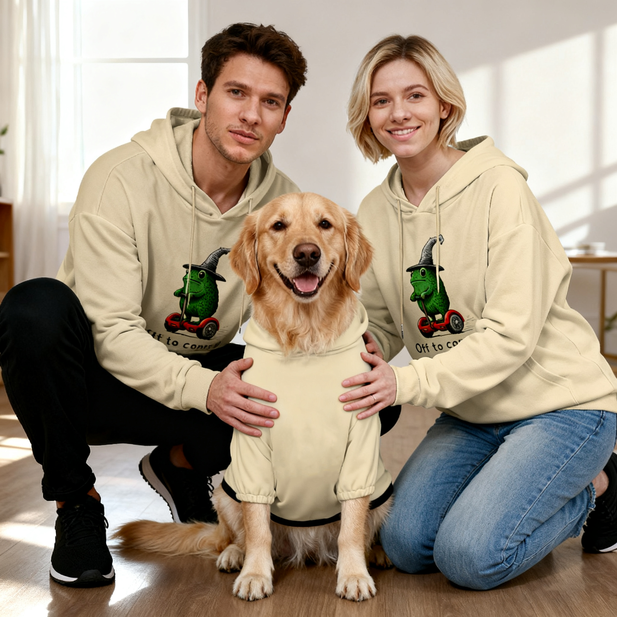 Witch Frog Scooter Dog Hoodie