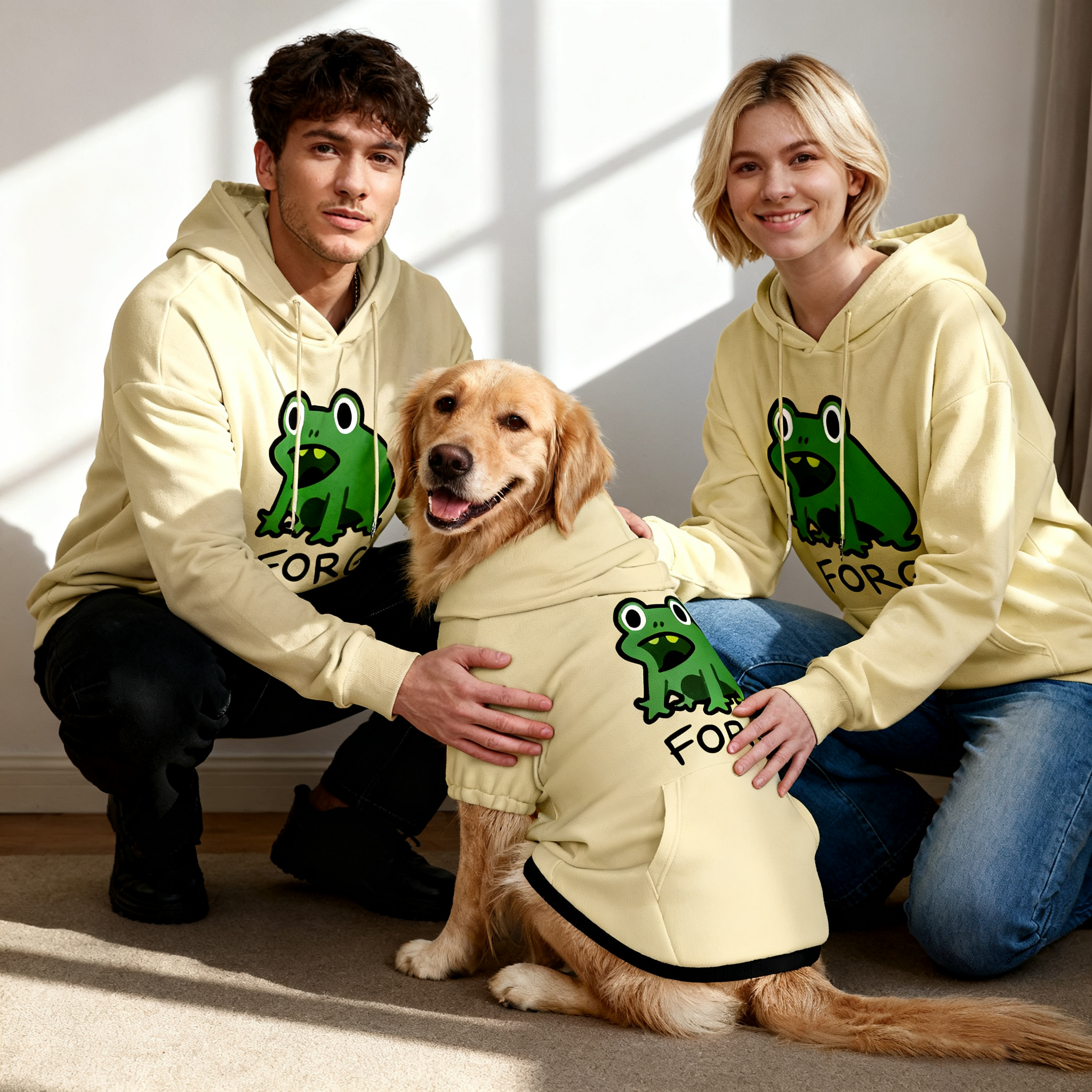 Cute Green Frog Dog Hoodie