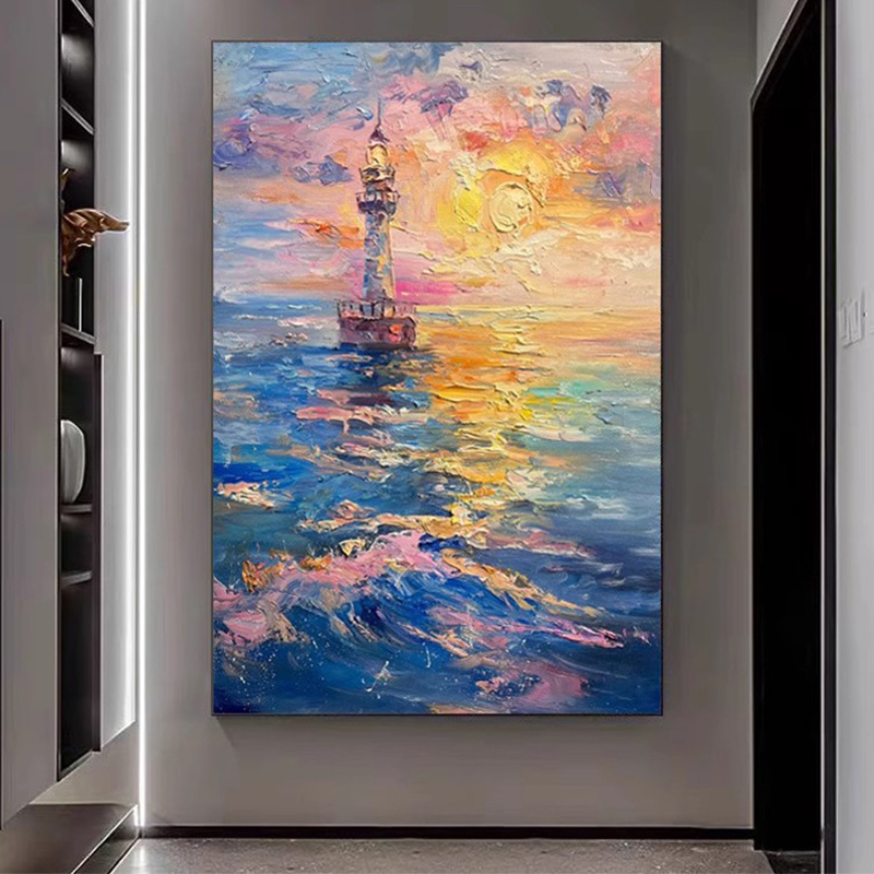 Lighthouse in Blooming Sea