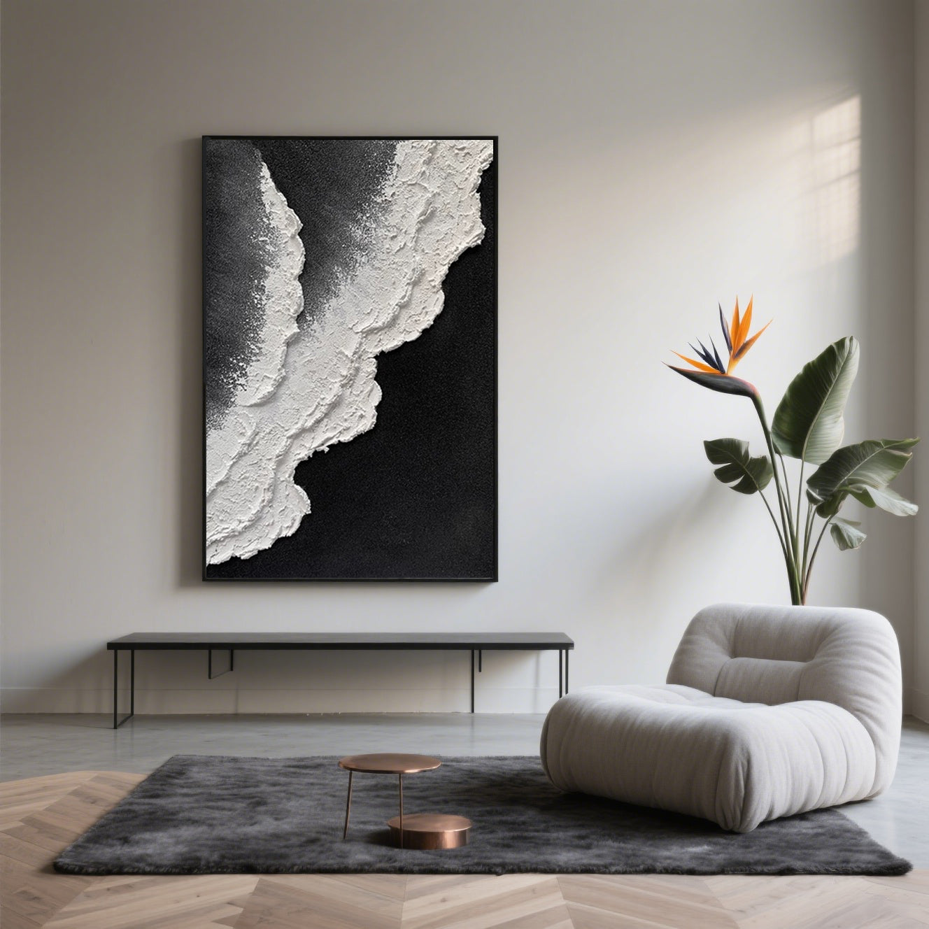 Ocean Waves Minimalist Art