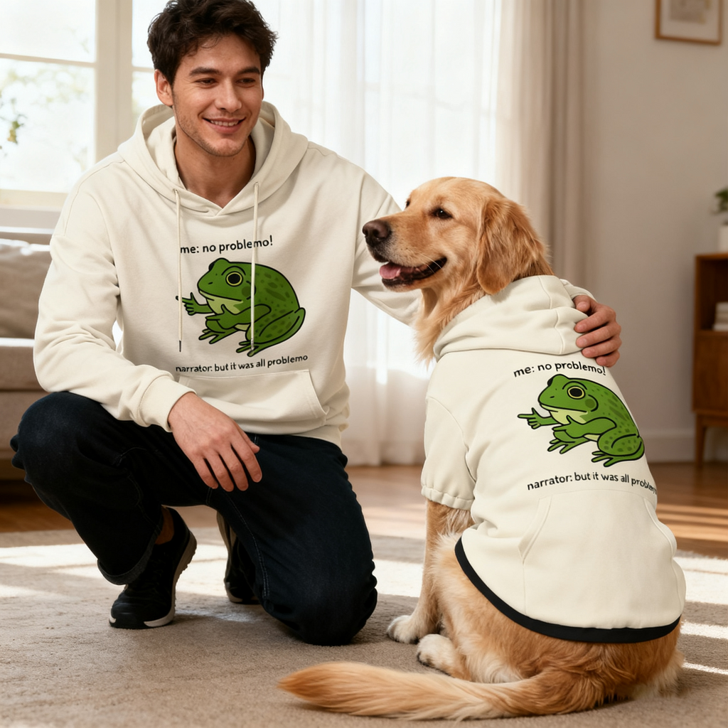 Funny Frog Meme Dog Hoodie
