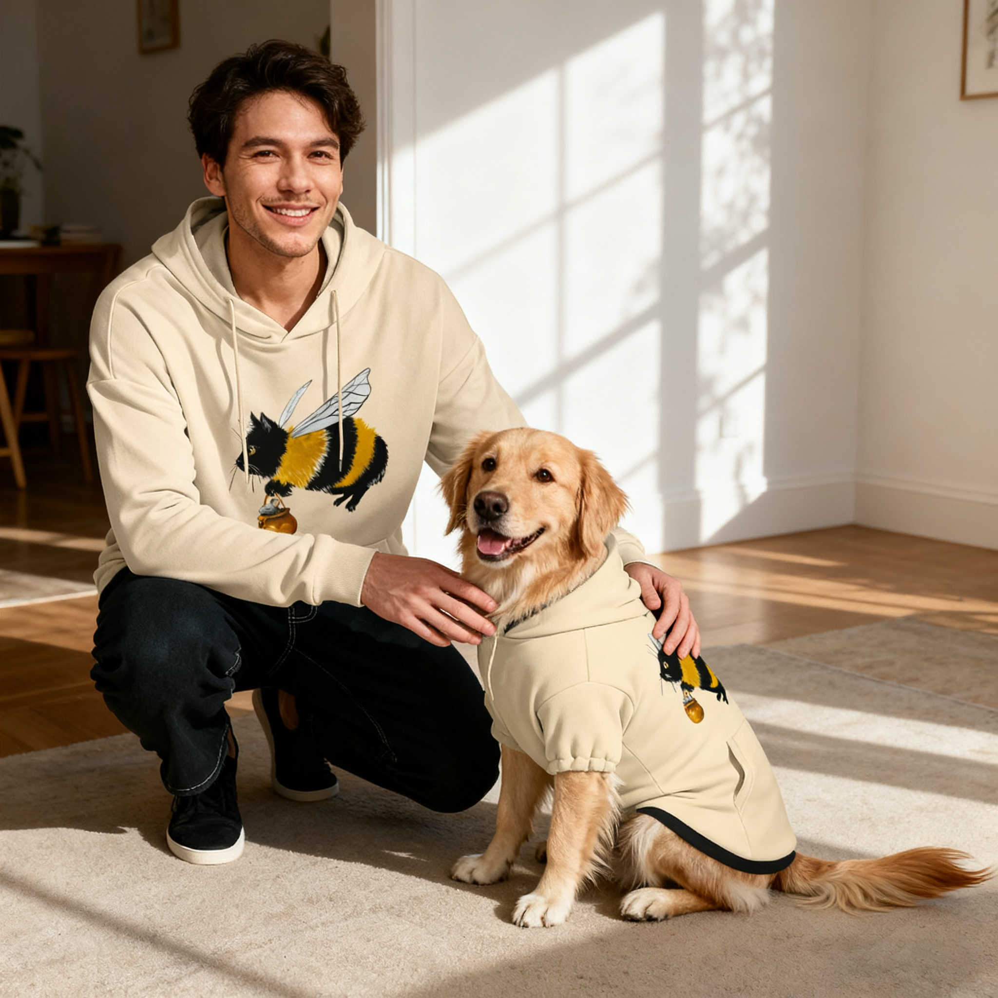 Bee Cat Dog Hoodie