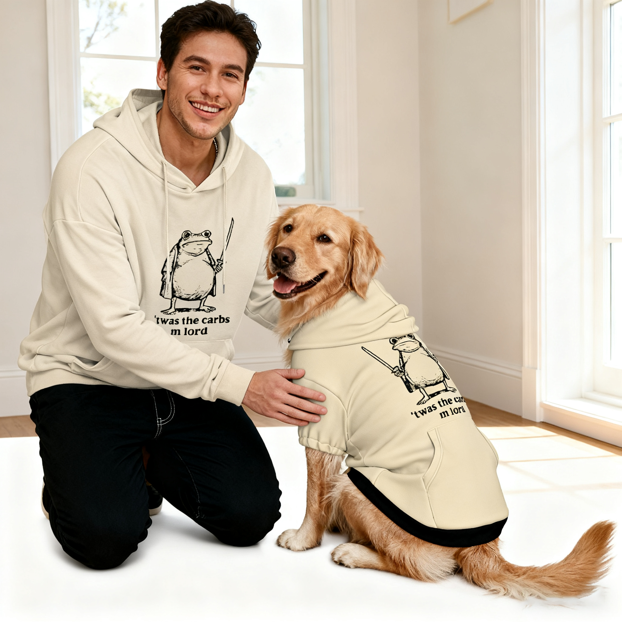 Chubby Frog Knight Dog Hoodie