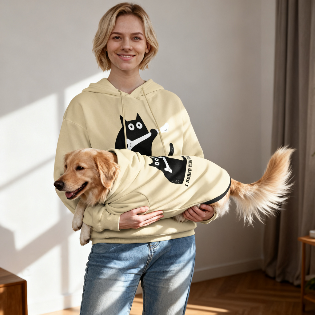 Black Cat Bone Dog Hoodie