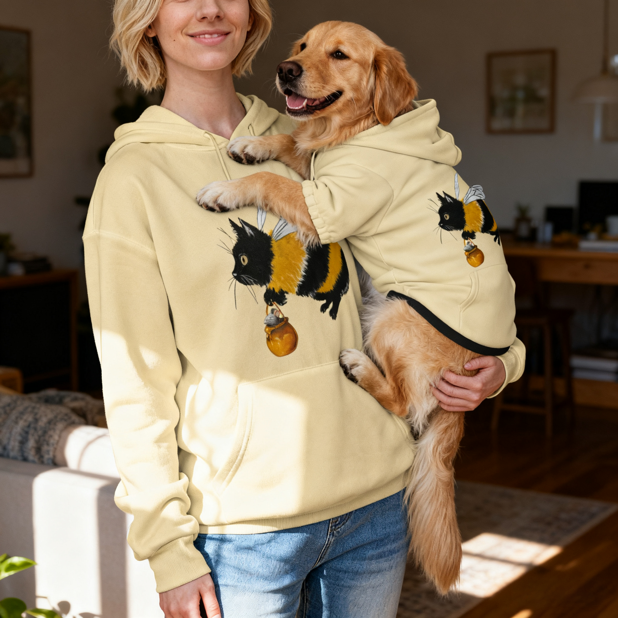 Bee Cat Dog Hoodie