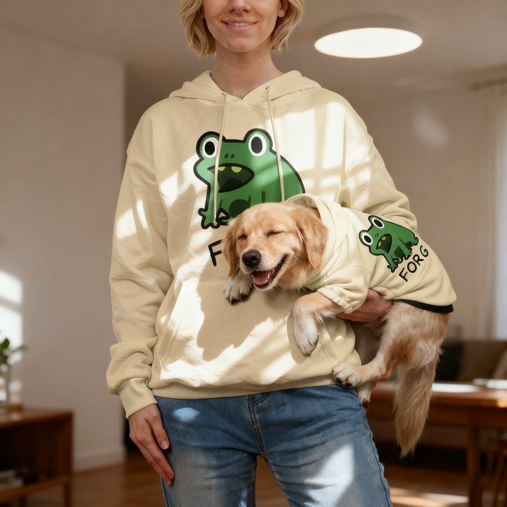 Cute Green Frog Dog Hoodie