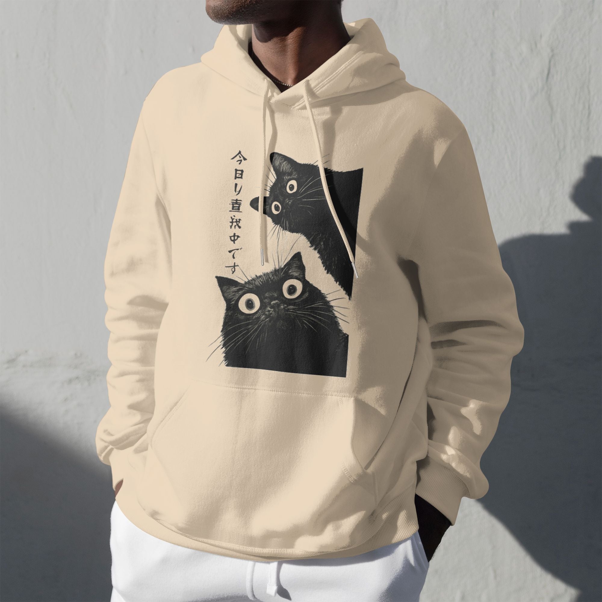 Peekaboo Black Cat Dog Hoodie