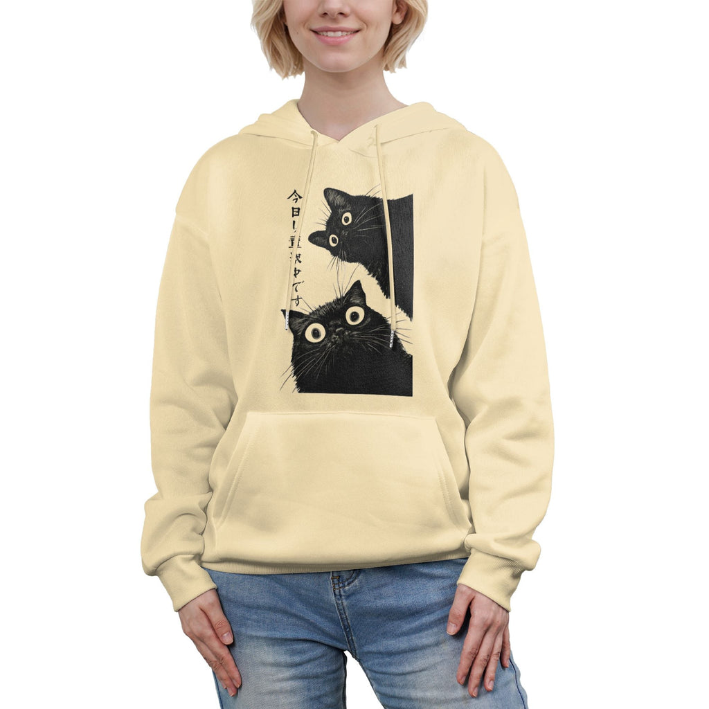 Peekaboo Black Cat Dog Hoodie