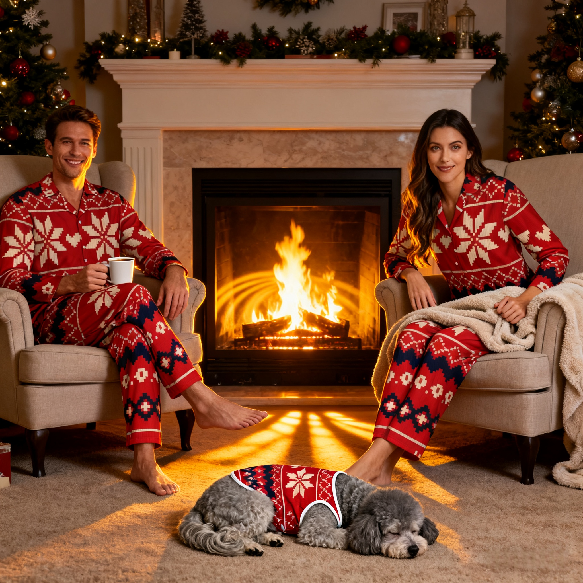 Holiday Nordic Snowflake Christmas Pajamas