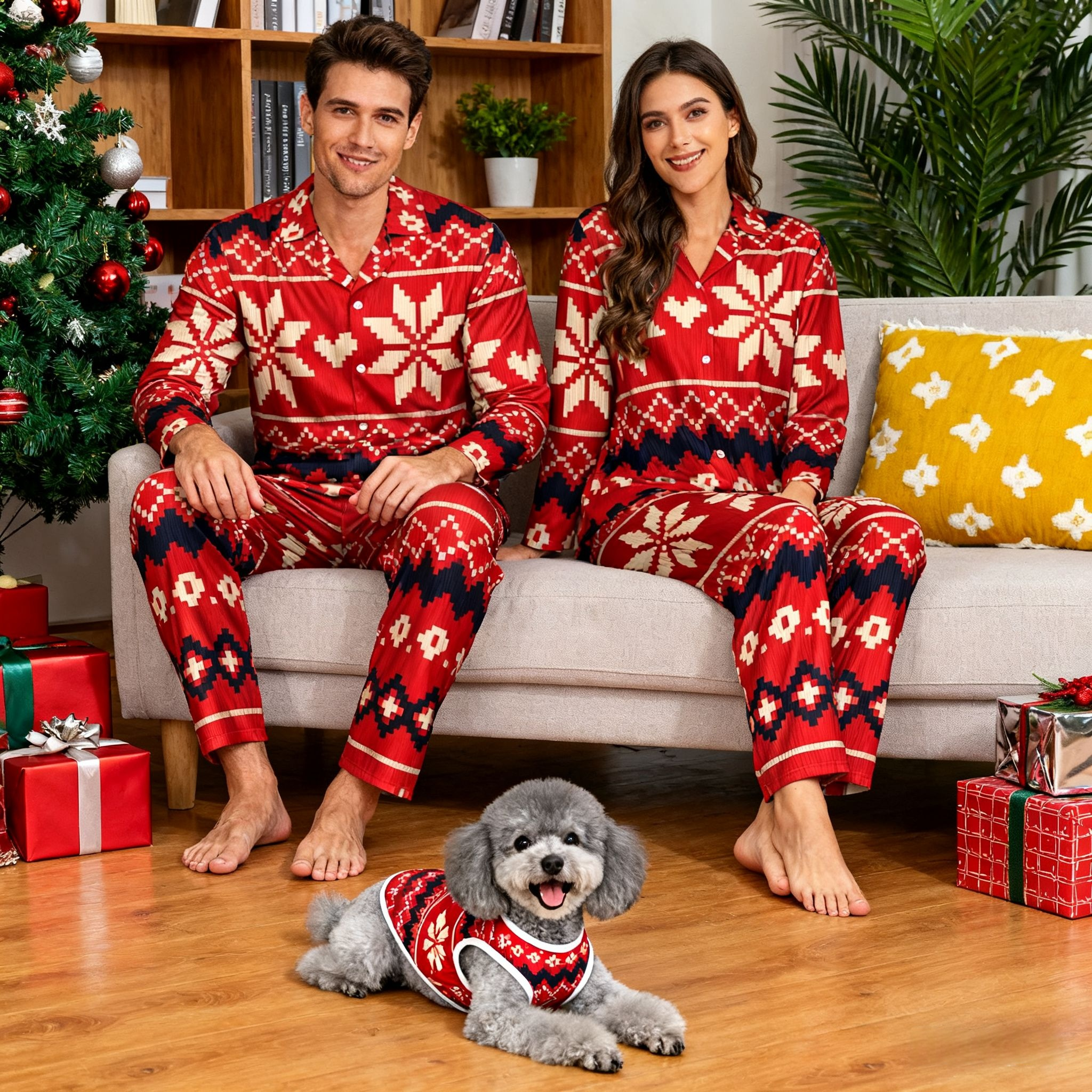Holiday Nordic Snowflake Christmas Pajamas