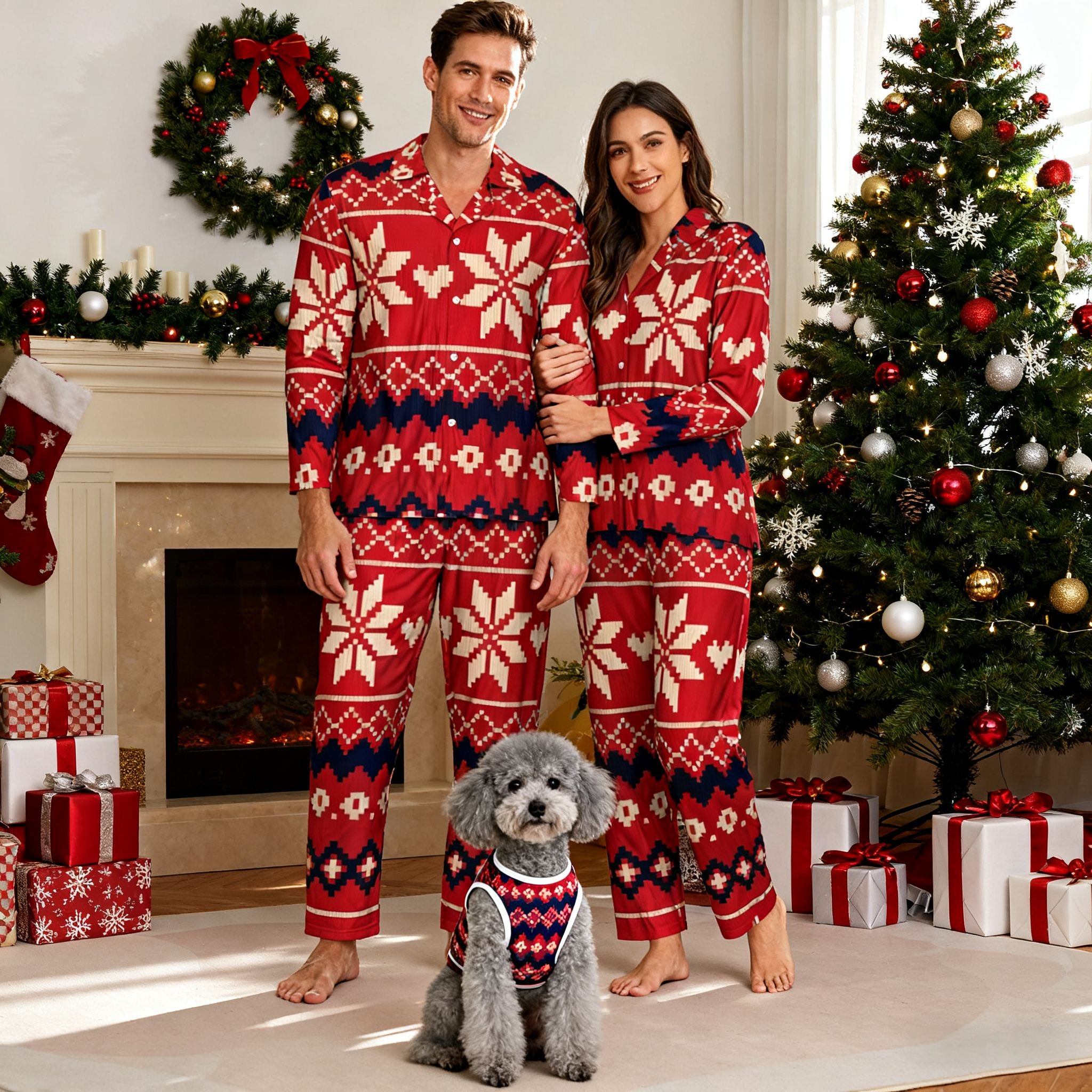 Holiday Nordic Snowflake Christmas Pajamas