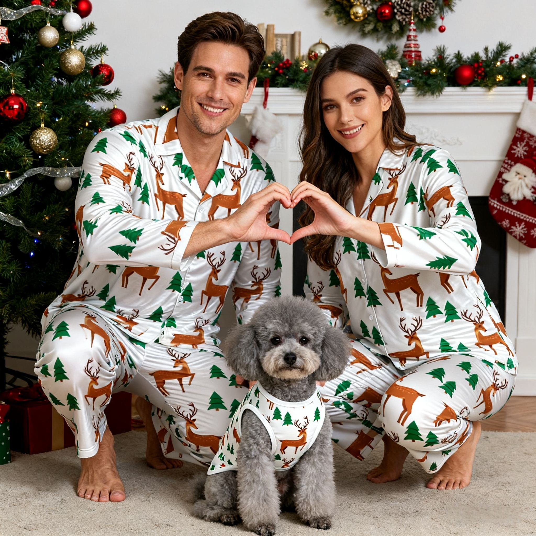 Holiday Reindeer Forest Christmas Pajamas
